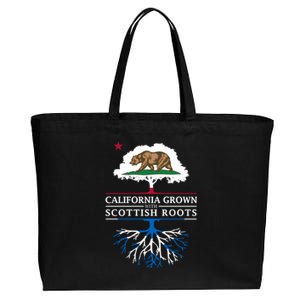 California Grown With Scottish Roots Funny Gift Scotland Gift Cotton Canvas Jumbo Tote