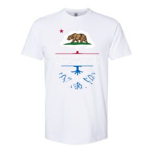 California Grown With Scottish Roots Funny Gift Scotland Gift Softstyle CVC T-Shirt