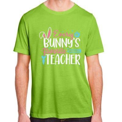 Cute Graphic With Funny Saying Every Bunnys Favorite Teacher Cool Gift Adult ChromaSoft Performance T-Shirt