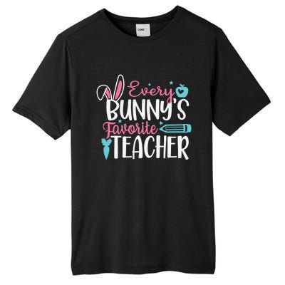 Cute Graphic With Funny Saying Every Bunnys Favorite Teacher Cool Gift Tall Fusion ChromaSoft Performance T-Shirt