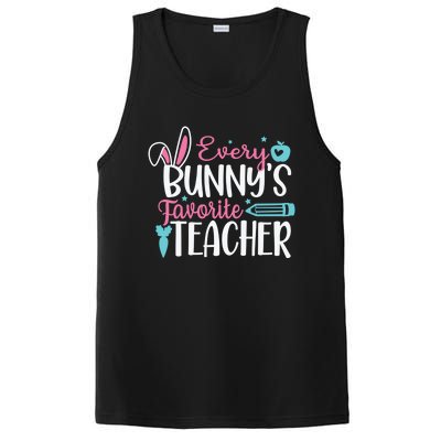 Cute Graphic With Funny Saying Every Bunnys Favorite Teacher Cool Gift PosiCharge Competitor Tank