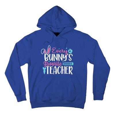 Cute Graphic With Funny Saying Every Bunnys Favorite Teacher Cool Gift Hoodie