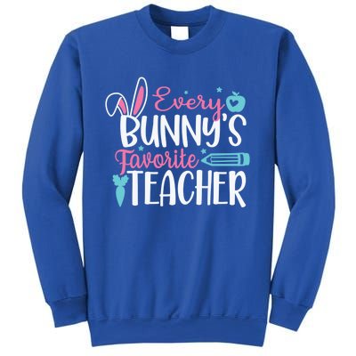 Cute Graphic With Funny Saying Every Bunnys Favorite Teacher Cool Gift Sweatshirt