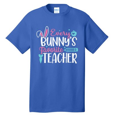 Cute Graphic With Funny Saying Every Bunnys Favorite Teacher Cool Gift Tall T-Shirt