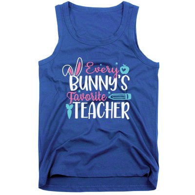 Cute Graphic With Funny Saying Every Bunnys Favorite Teacher Cool Gift Tank Top