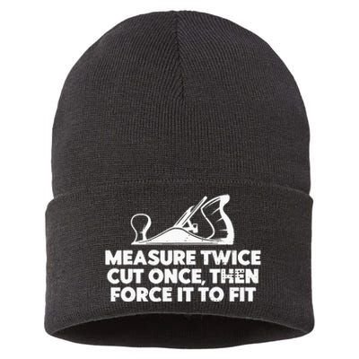 Contractor Gift Woodworking Tools Worker Humor Carpenter Sustainable Knit Beanie