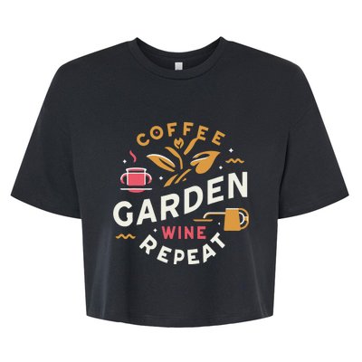 Coffee Garden Wine Repeat Bella+Canvas Jersey Crop Tee