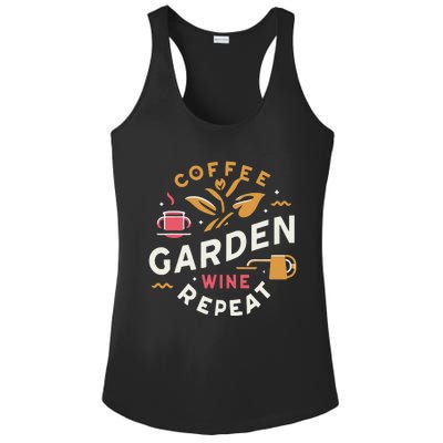 Coffee Garden Wine Repeat Ladies PosiCharge Competitor Racerback Tank