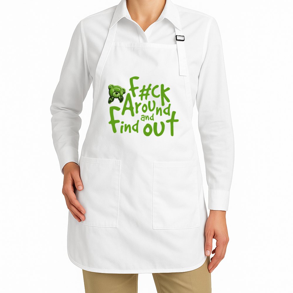 Chlorophyll Green White Color Match Apron