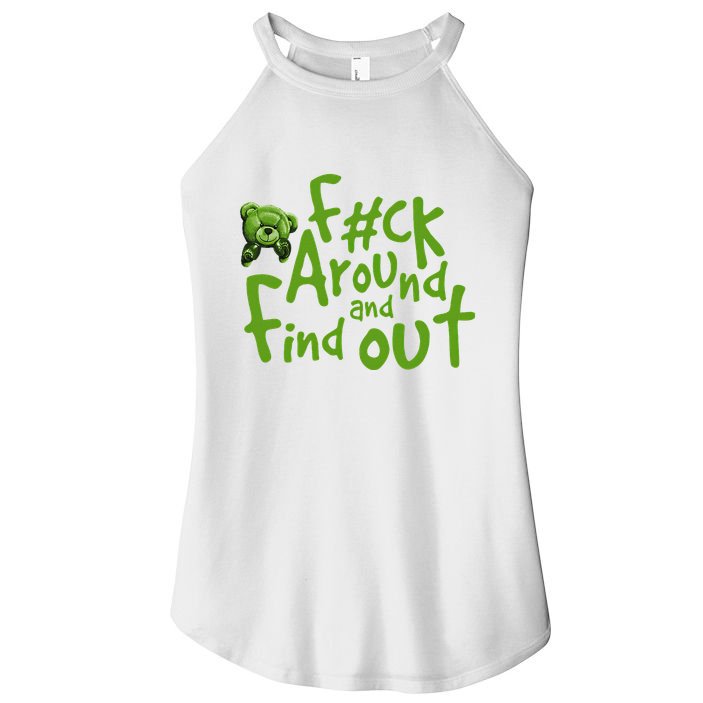 Chlorophyll Green White Color Match Women's Perfect Tri Rocker Tank