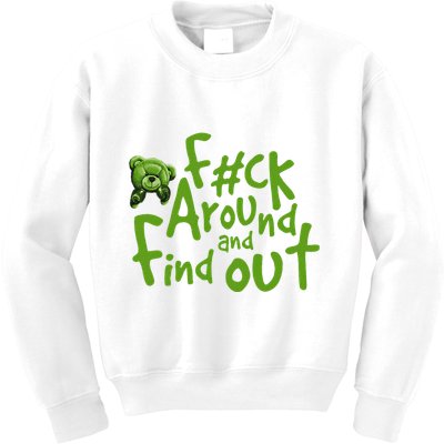 Chlorophyll Green White Color Match Kids Sweatshirt