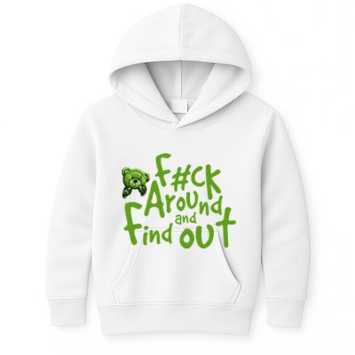 Chlorophyll Green White Color Match Kids Hoodie