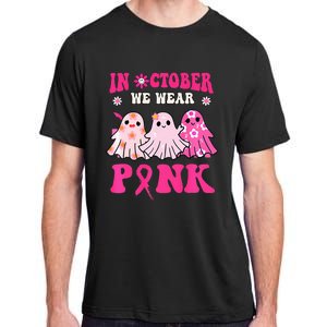 Cute Ghost Wednesday We Wear Pink Halloween Breast Cancer Adult ChromaSoft Performance T-Shirt