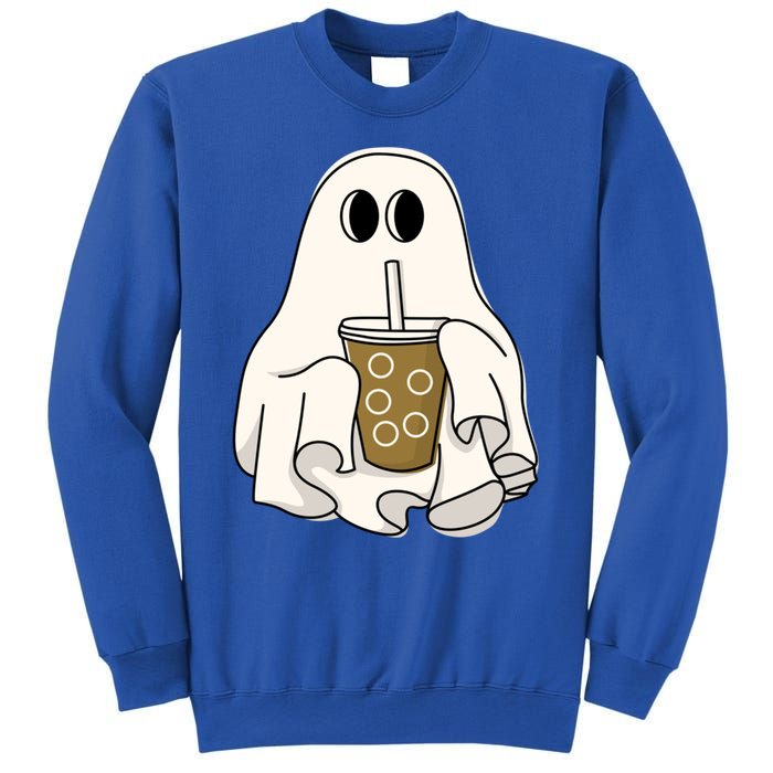 Cute Ghost With Coffee Funny Halloween Spooky Coffee Lovers Gift Sweatshirt