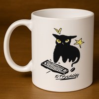 Caseoh Games Wearing Kittyuhhh 11oz C Handle Ceramic Mug
