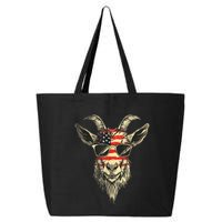Cool Goat With Sunglasses And Usa Flag 25L Jumbo Tote