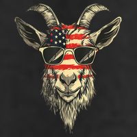 Cool Goat With Sunglasses And Usa Flag 25L Jumbo Tote