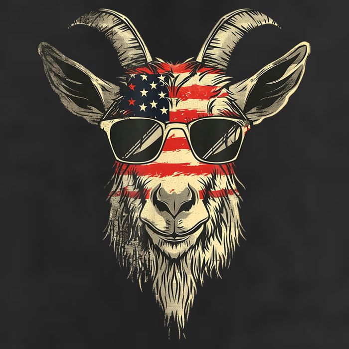 Cool Goat With Sunglasses And Usa Flag 25L Jumbo Tote