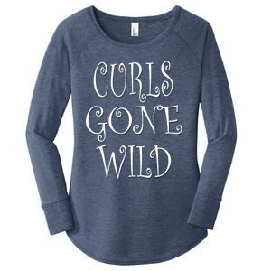 Curls Gone Wild Funny Natural Hair Gift Women's Perfect Tri Tunic Long Sleeve Shirt