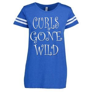 Curls Gone Wild Funny Natural Hair Gift Enza Ladies Jersey Football T-Shirt