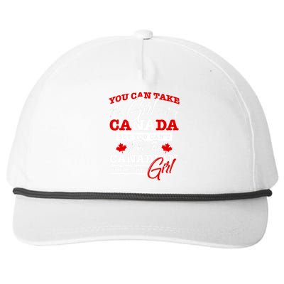 Canadian Girl Women Gifts Maple Leaf Canada Snapback Five-Panel Rope Hat