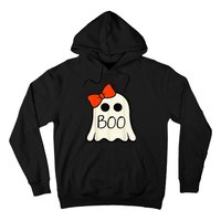 Cute Ghost with Bow Boo Halloween For Girls Kid Toddler Hoodie