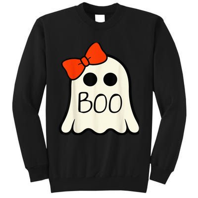 Cute Ghost with Bow Boo Halloween For Girls Kid Toddler Sweatshirt