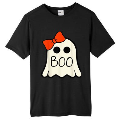 Cute Ghost with Bow Boo Halloween For Girls Kid Toddler Tall Fusion ChromaSoft Performance T-Shirt