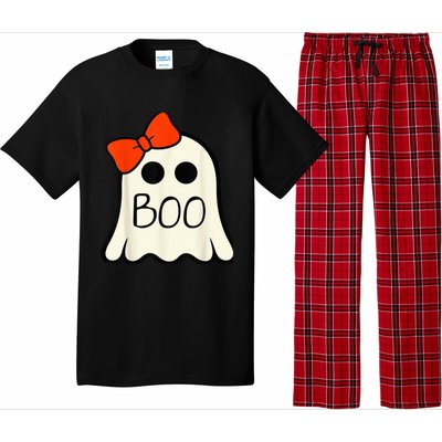 Cute Ghost with Bow Boo Halloween For Girls Kid Toddler Pajama Set