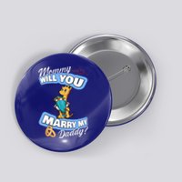 Cute Giraffe Wedding Offer Mommy Will You Marry My Daddy Gift Button