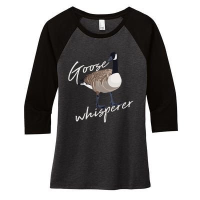 Canadian Goose Whisperer Funny Cute Bird Hunter Gift Animal Women's Tri-Blend 3/4-Sleeve Raglan Shirt