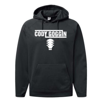 Cody Goggin White Guitar Performance Fleece Hoodie