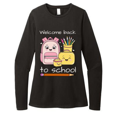 Cute Gift Welcome Back To School Womens CVC Long Sleeve Shirt