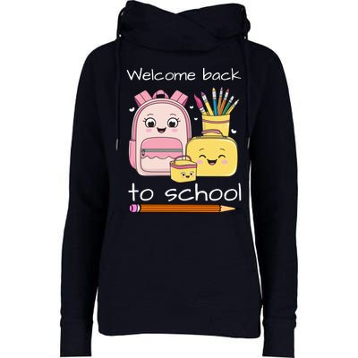 Cute Gift Welcome Back To School Womens Funnel Neck Pullover Hood