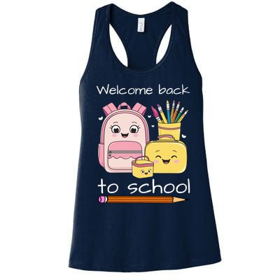 Cute Gift Welcome Back To School Women's Racerback Tank