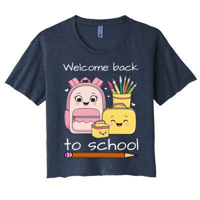 Cute Gift Welcome Back To School Women's Crop Top Tee