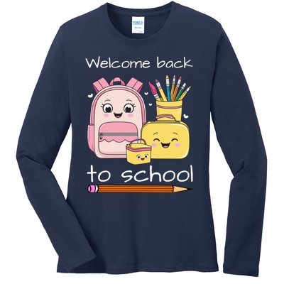 Cute Gift Welcome Back To School Ladies Long Sleeve Shirt