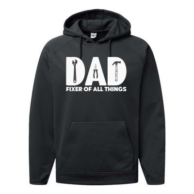 Contractor Gift Woodworking Tools Carpenter Woodworker Dad Performance Fleece Hoodie