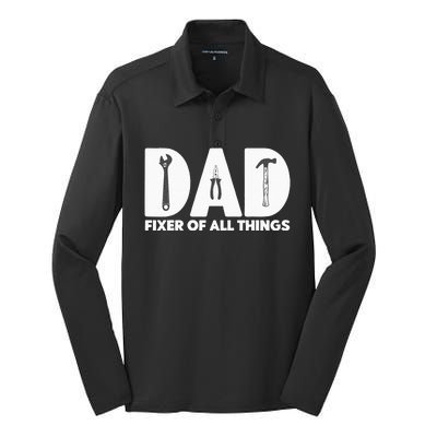 Contractor Gift Woodworking Tools Carpenter Woodworker Dad Silk Touch Performance Long Sleeve Polo