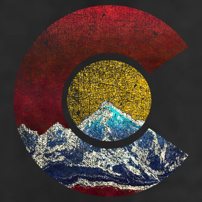 Colorado Gift With Flag Inspired Scenery Golf Towel