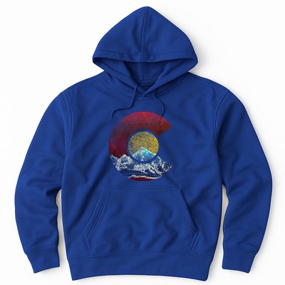 Colorado Gift With Flag Inspired Scenery Hoodie