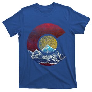 Colorado Gift With Flag Inspired Scenery T-Shirt