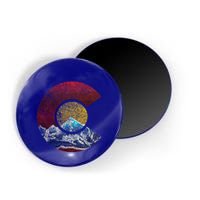 Colorado Gift With Flag Inspired Scenery Magnet