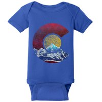 Colorado Gift With Flag Inspired Scenery Baby Bodysuit