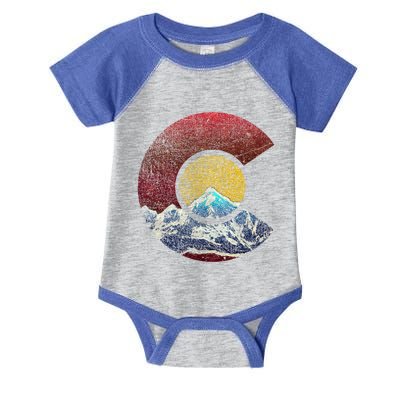 Colorado Gift With Flag Inspired Scenery Infant Baby Jersey Bodysuit