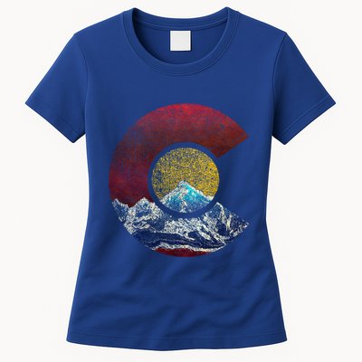 Colorado Gift With Flag Inspired Scenery Womens T-Shirt