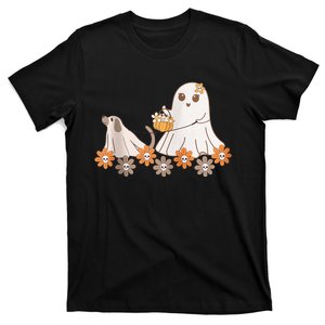 Cute Ghost Walking Dog T-Shirt