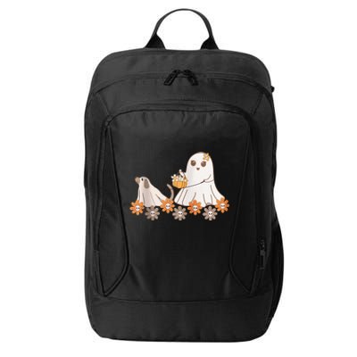 Cute Ghost Walking Dog City Backpack