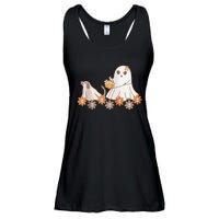 Cute Ghost Walking Dog Ladies Essential Flowy Tank