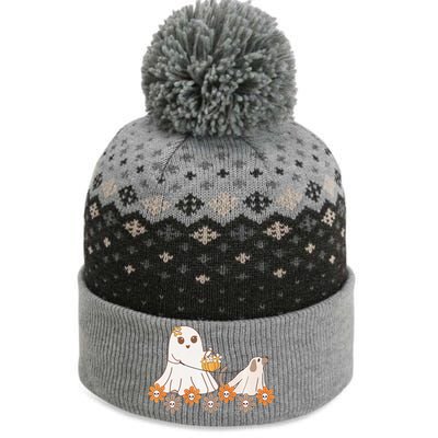 Cute Ghost Walking Dog The Baniff Cuffed Pom Beanie